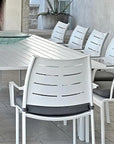 Athenes White Outdoor Dining Table Set Extendable Table For 12 Outdoor Dining Sets LOOMLAN By LOOMLAN