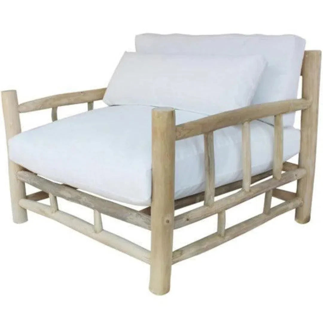 Artesia Bali Outdoor Patio Lounge Chair Teak Olefin Cushion