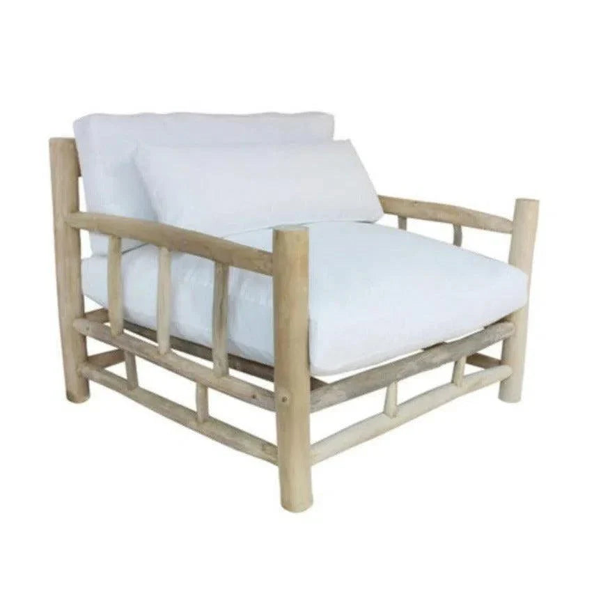 Artesia Bali Outdoor Patio Lounge Chair Teak Olefin Cushion