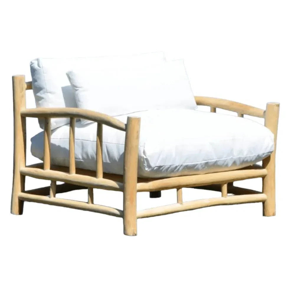 Artesia Bali Outdoor Patio Lounge Chair Teak Olefin Cushion