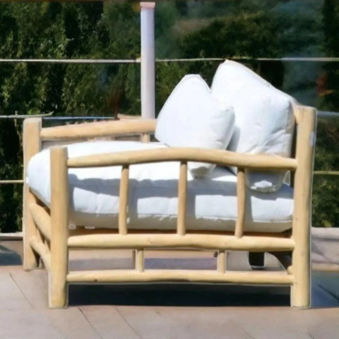 Artesia Bali Outdoor Patio Lounge Chair Teak Olefin Cushion