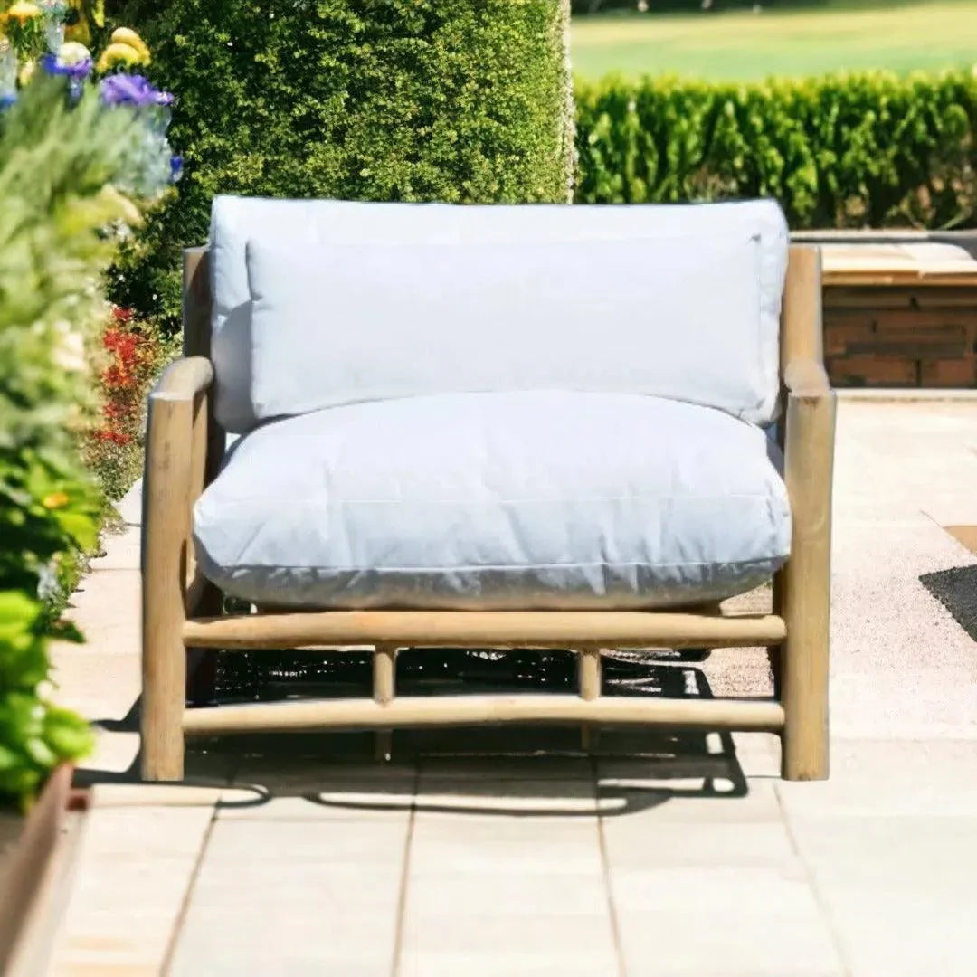 Artesia Bali Outdoor Patio Lounge Chair Teak Olefin Cushion