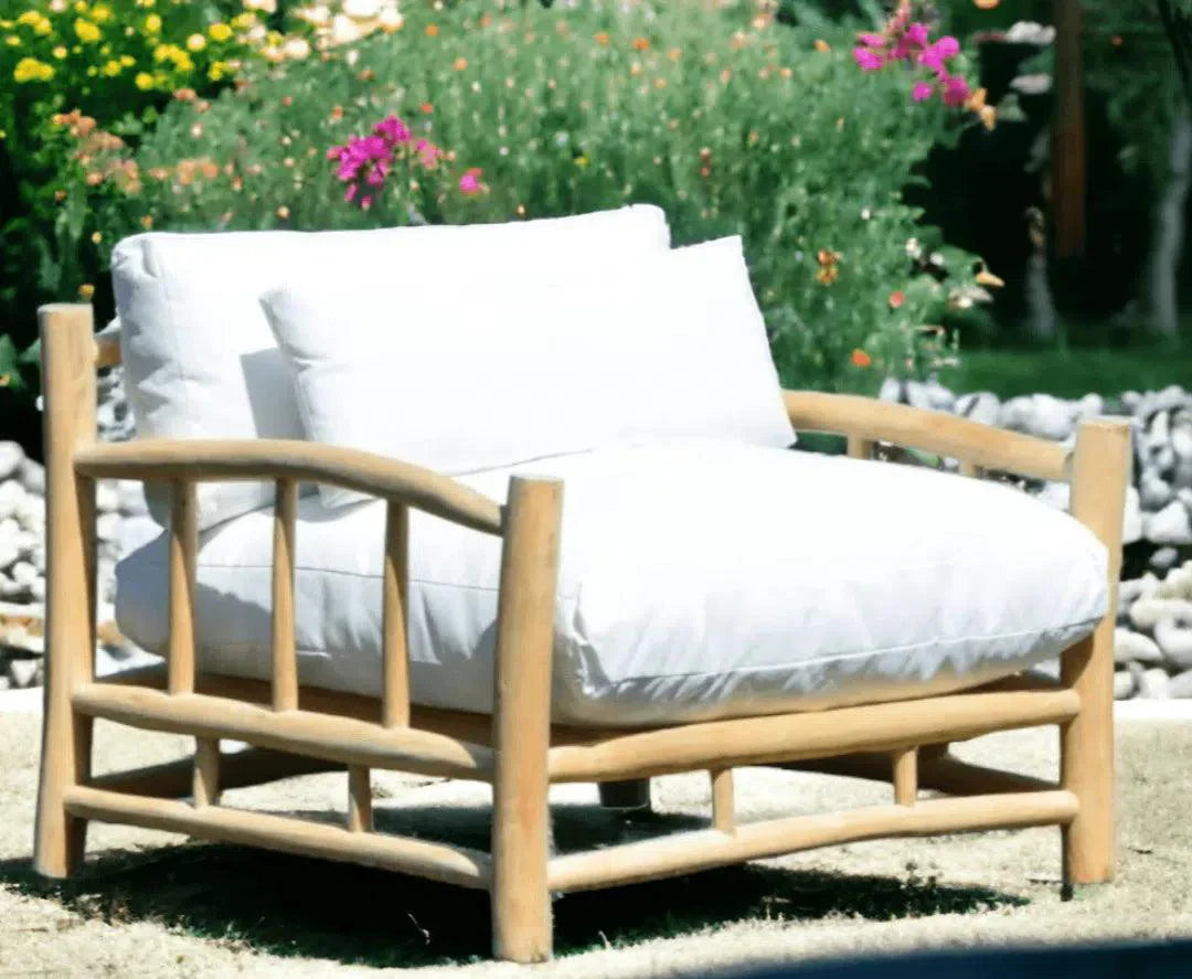 Artesia Bali Outdoor Patio Lounge Chair Teak Olefin Cushion