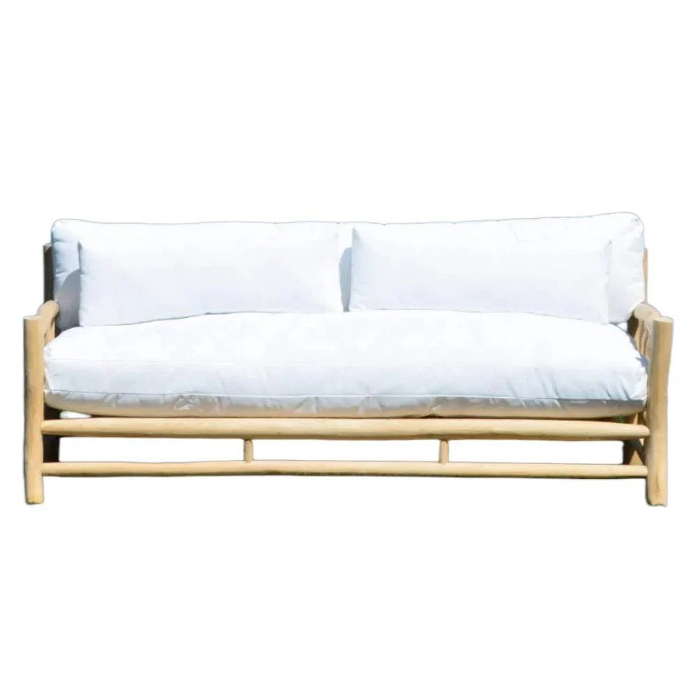 Artesia Bali Teak Wood Outdoor Couch Sofa Marine-Grade Cushions