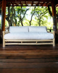 Artesia Bali Teak Wood Outdoor Couch Sofa Marine-Grade Cushions