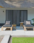 Batak Teak Wood Sun Lounger Outdoor Cabanas & Loungers LOOMLAN By Artesia