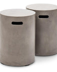 Cylinder Concrete Outdoor Stool Poufs and Stools LOOMLAN By Urbia