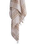 Dao Beige Outdoor Throw Blanket Outdoor Pillows LOOMLAN By LOOMLAN