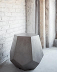 Faceted Fiber Reinforced Concrete Stool Poufs and Stools LOOMLAN By Urbia