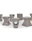 Genevieve Fiber Reinforced Concrete Stool Poufs and Stools LOOMLAN By Urbia