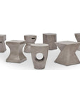 Hayden Fiber Reinforced Concrete Stool Poufs and Stools LOOMLAN By Urbia