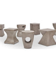 Jagger Fiber Reinforced Concrete Stool Poufs and Stools LOOMLAN By Urbia