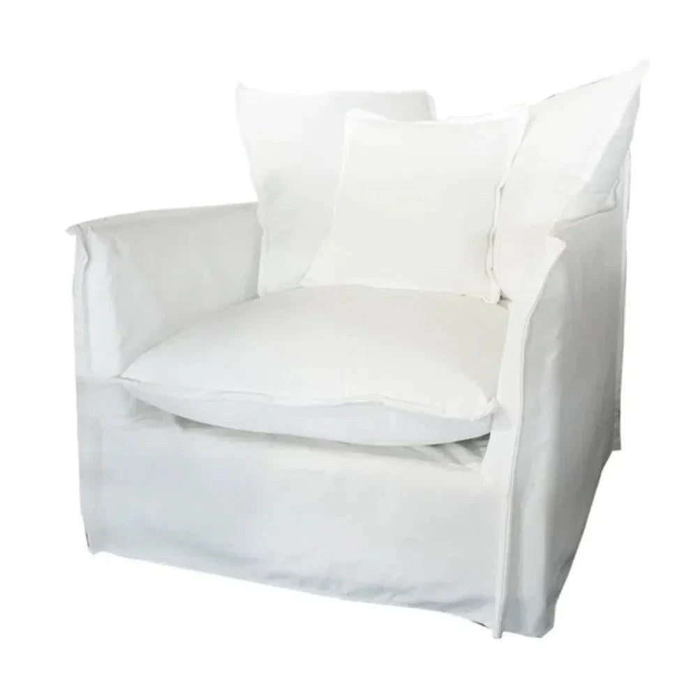 Artesia Jason Outdoor Slipcovered Chair White