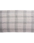 Kay Grey Plaid Outdoor Throw Blanket Outdoor Pillows LOOMLAN By LOOMLAN