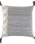 Lois Outdoor Throw Pillow With Tassels Outdoor Pillows LOOMLAN By LOOMLAN