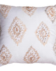 Medallion Ivory Outdoor Throw Pillows Outdoor Pillows LOOMLAN By LOOMLAN