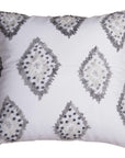 Medallion Ivory Outdoor Throw Pillows Outdoor Pillows LOOMLAN By LOOMLAN