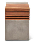 Stecca Cascata Fiber Reinforced Concrete Wooden Side Table Outdoor Side Tables LOOMLAN By Urbia