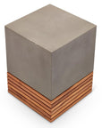 Stecca Corto Fiber Reinforced Concrete Wooden Stool Poufs and Stools LOOMLAN By Urbia