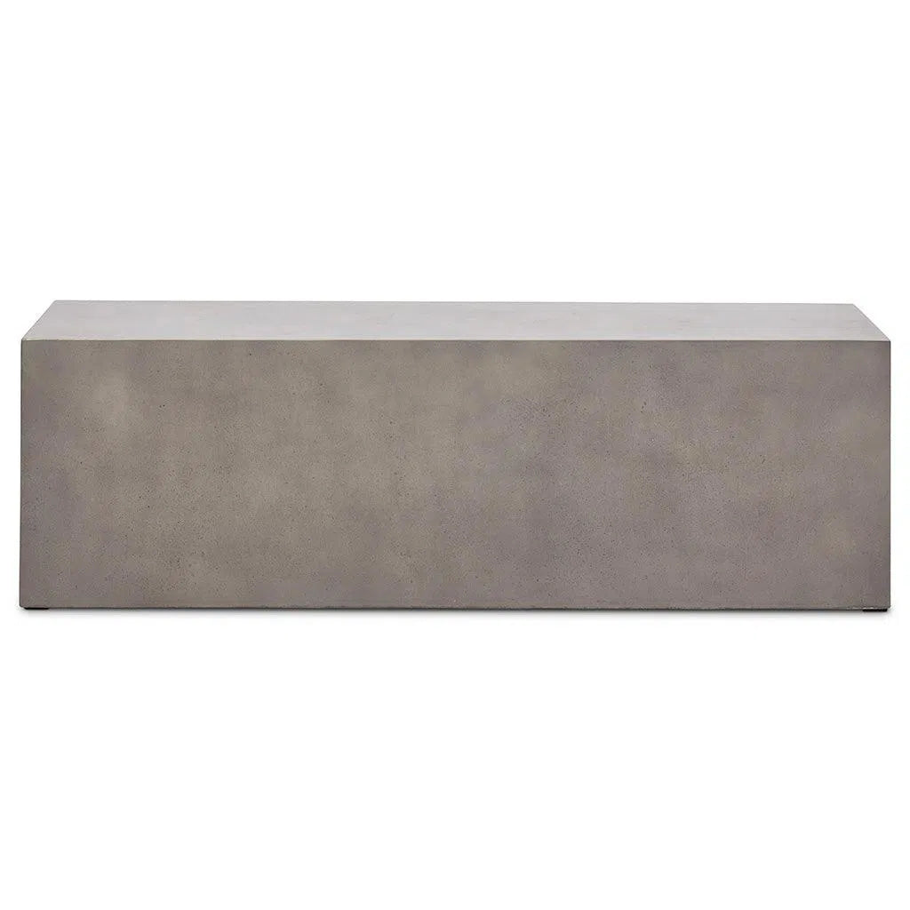 Una Concrete Outdoor Dark Grey Bench