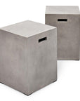 Una Concrete Outdoor Stool Poufs and Stools LOOMLAN By Urbia