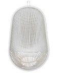 Artesia White Pod Rattan and Aluminum Hanging Chair