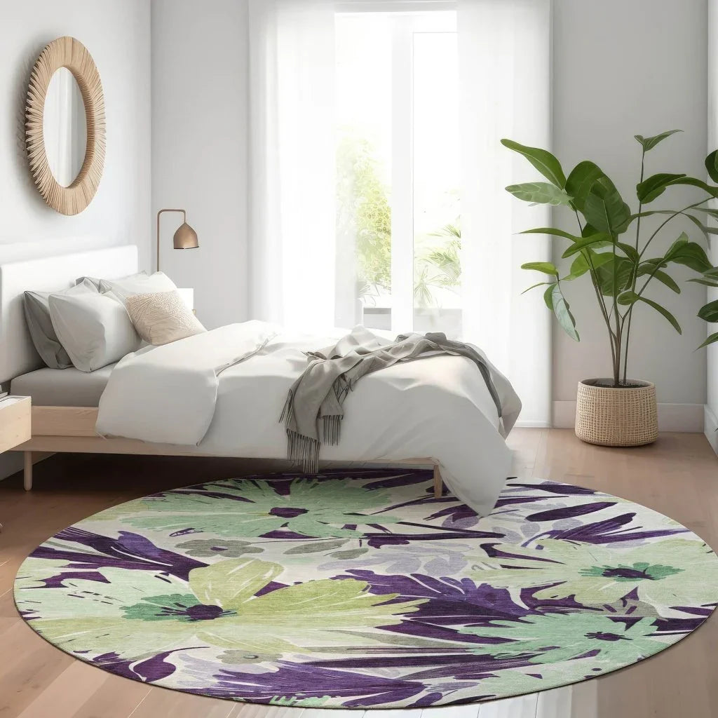 LOOMLAN Rugs Loopra Purple Washable Indoor-Outdoor Rug