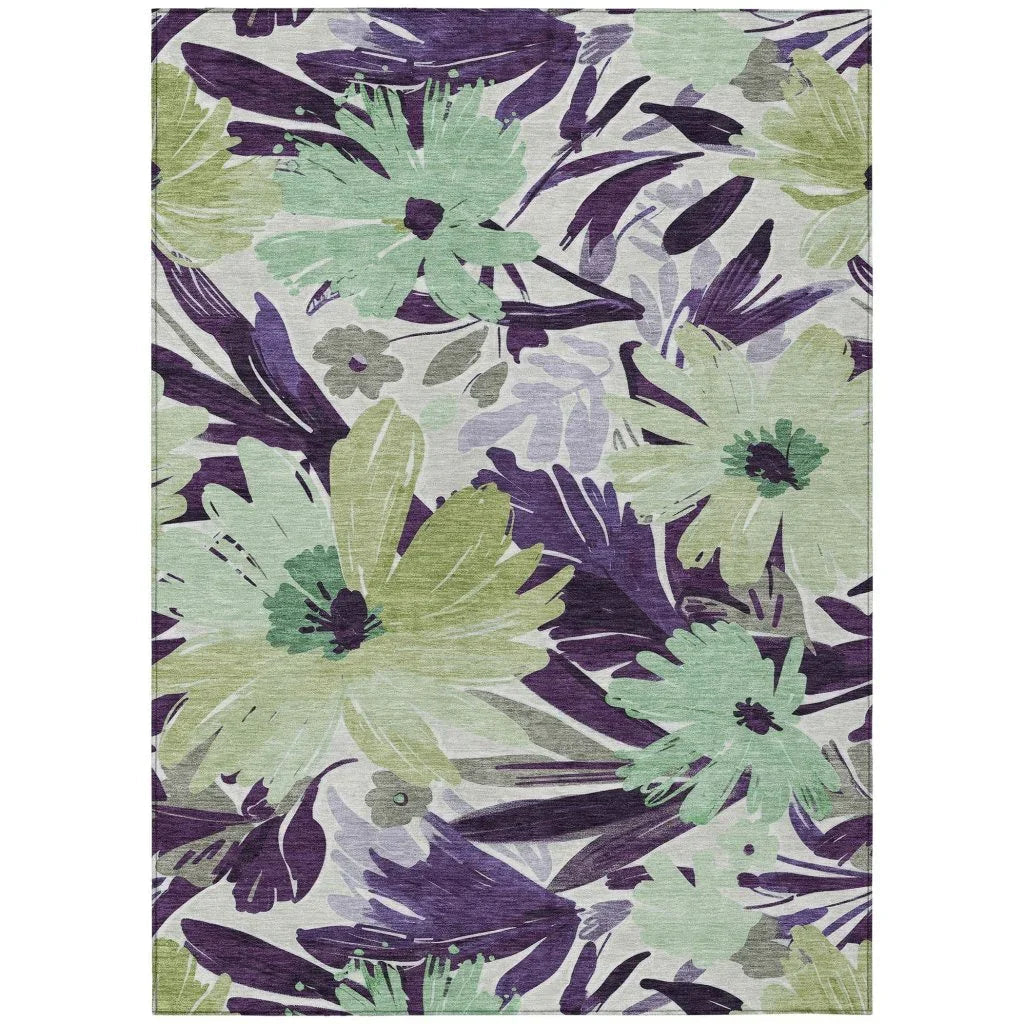 LOOMLAN Rugs Loopra Purple Washable Indoor-Outdoor Rug
