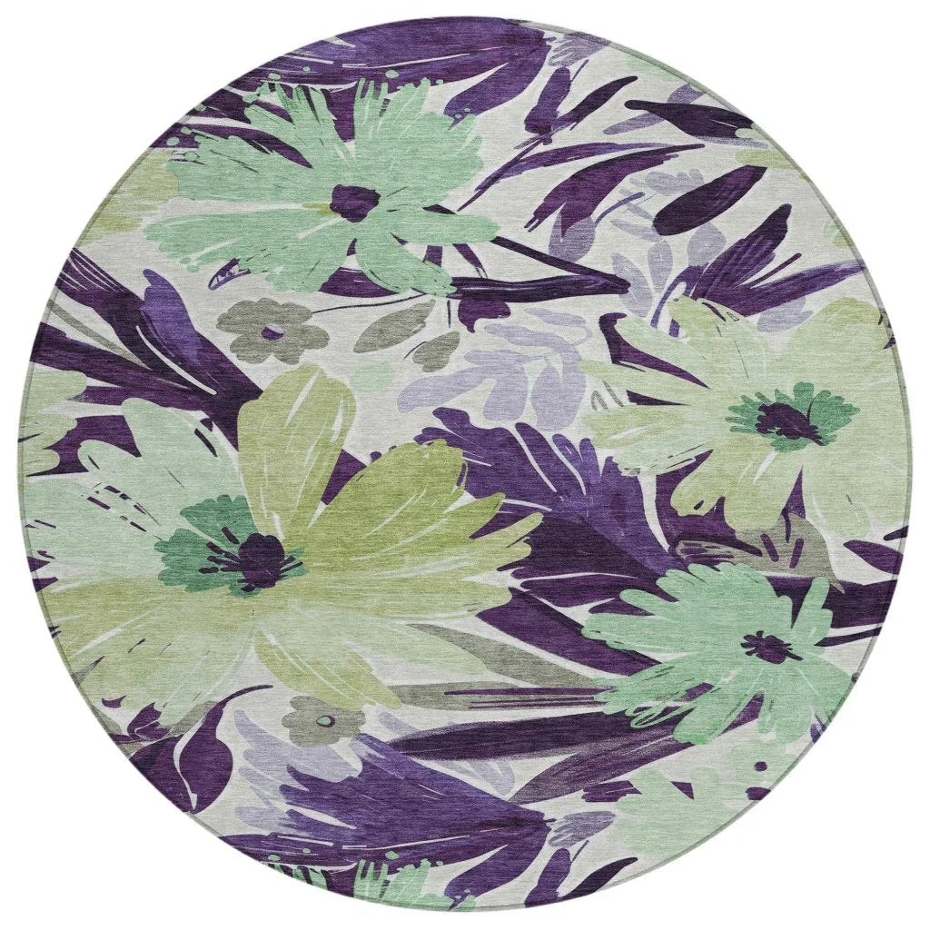 LOOMLAN Rugs Loopra Purple Washable Indoor-Outdoor Rug