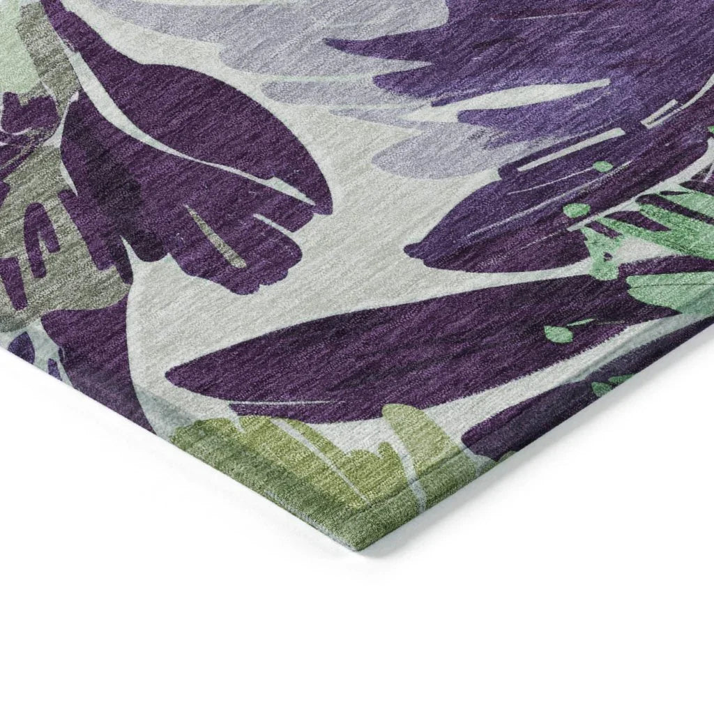 LOOMLAN Rugs Loopra Purple Washable Indoor-Outdoor Rug