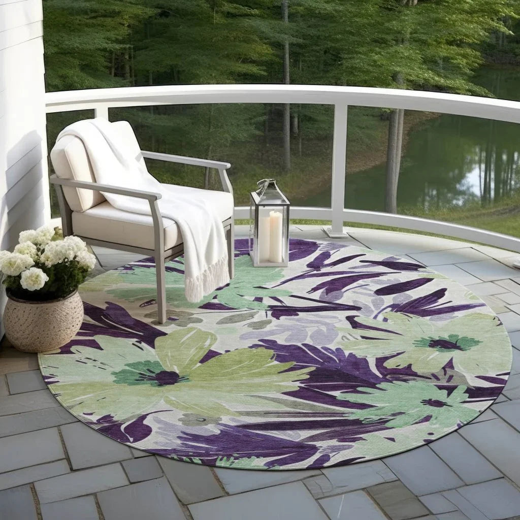 LOOMLAN Rugs Loopra Purple Washable Indoor-Outdoor Rug
