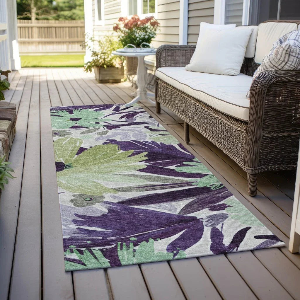 LOOMLAN Rugs Loopra Purple Washable Indoor-Outdoor Rug