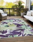 LOOMLAN Rugs Loopra Purple Washable Indoor-Outdoor Rug