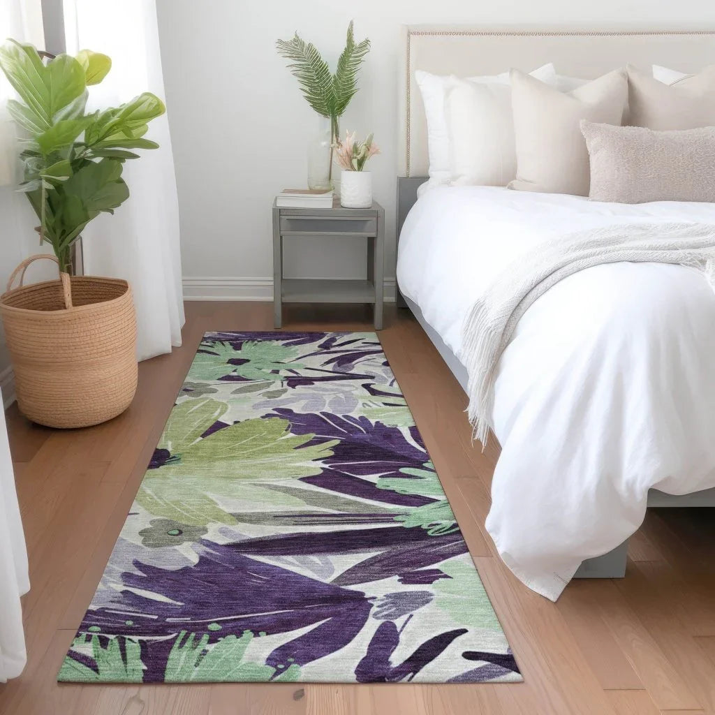 LOOMLAN Rugs Loopra Purple Washable Indoor-Outdoor Rug