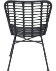 Lorena Dining Chair (Set of 2) Black - LOOMLAN - Zuo Modern - Outdoor Dining Chairs