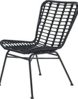 Lorena Dining Chair (Set of 2) Black - LOOMLAN - Zuo Modern - Outdoor Dining Chairs