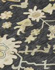 LOOMLAN Rugs Louis Black Washable Indoor-Outdoor Rug