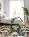 LOOMLAN Rugs Louis Black Washable Indoor-Outdoor Rug