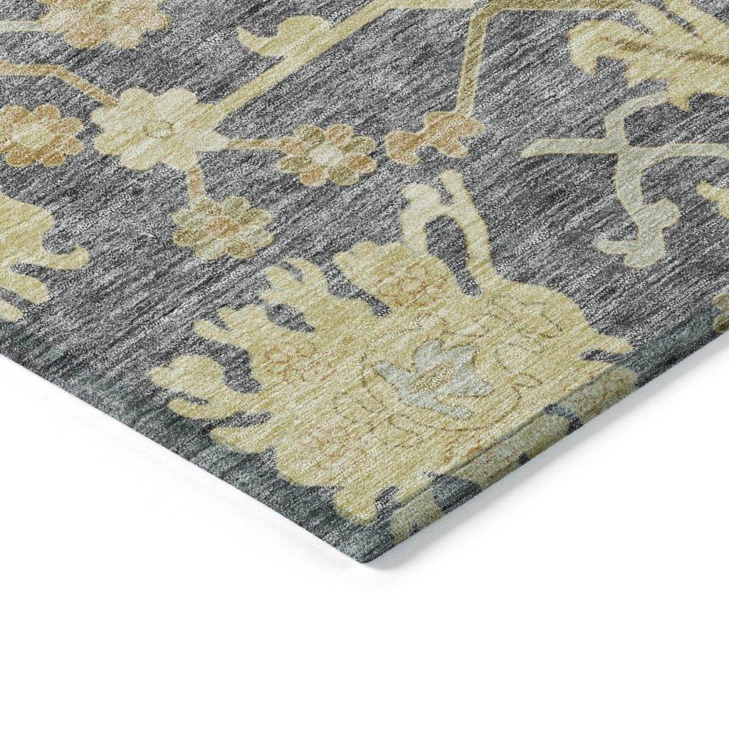 LOOMLAN Rugs Louis Gray Washable Indoor-Outdoor Rug