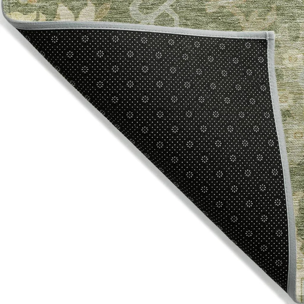 LOOMLAN Rugs Louis Green Washable Indoor-Outdoor Rug