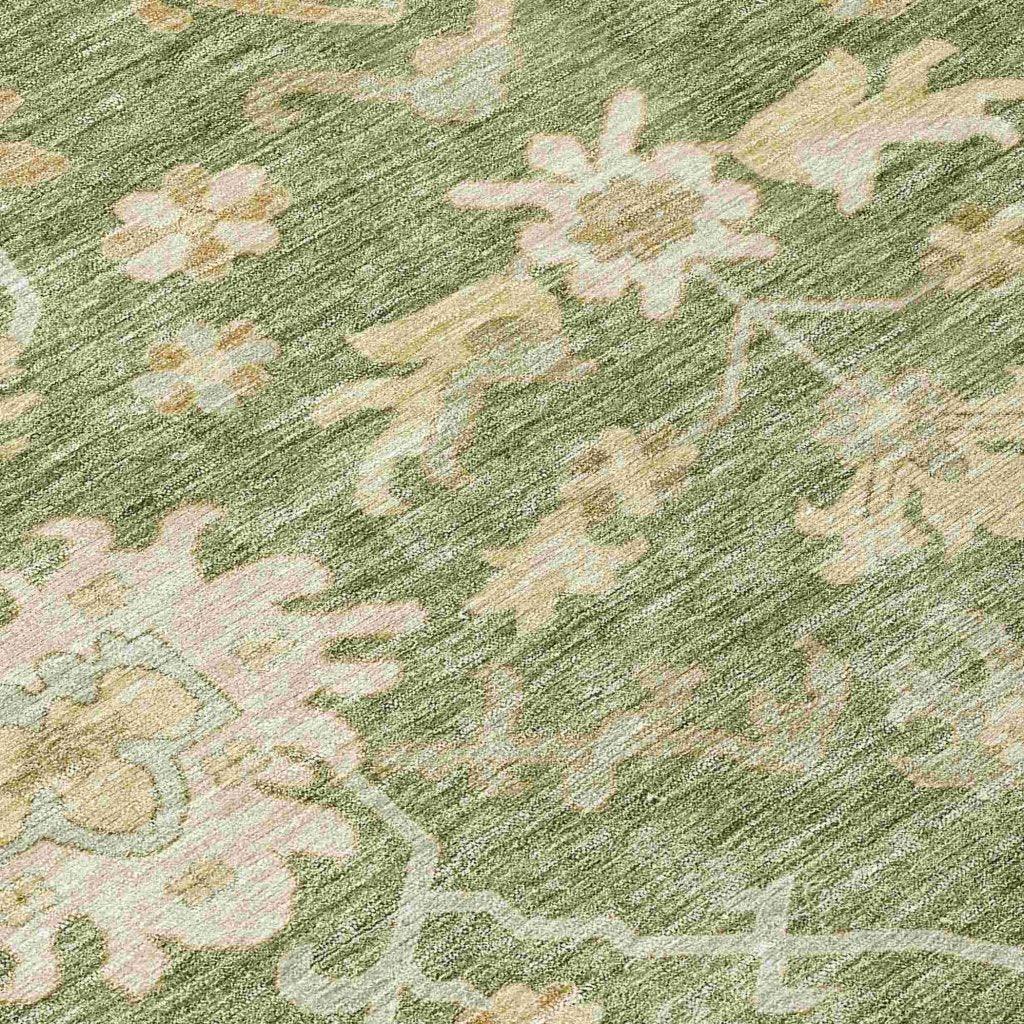 LOOMLAN Rugs Louis Green Washable Indoor-Outdoor Rug