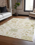 LOOMLAN Rugs Louis Ivory Washable Indoor-Outdoor Rug