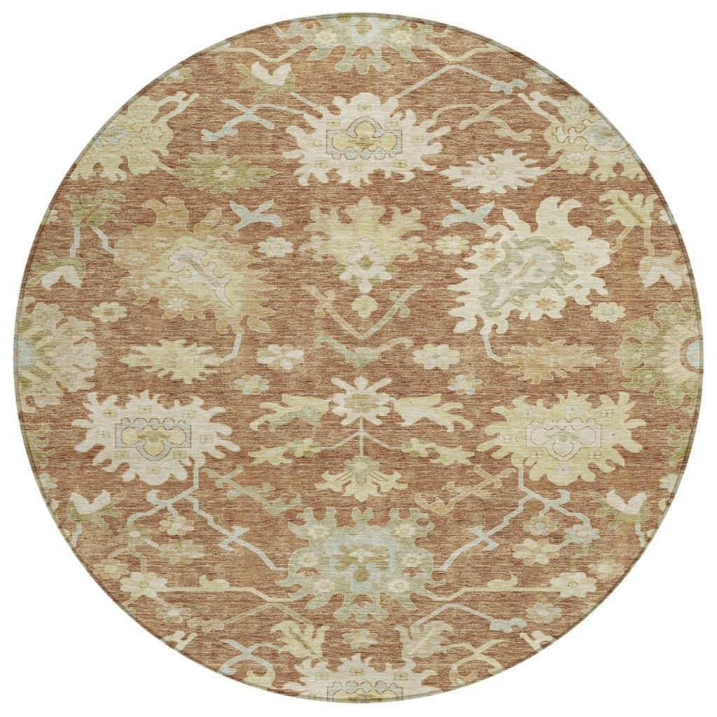 LOOMLAN Rugs Louis Orange Washable Indoor-Outdoor Rug