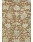 LOOMLAN Rugs Louis Orange Washable Indoor-Outdoor Rug