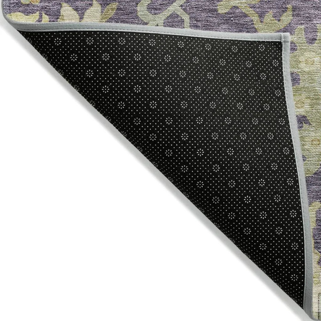 LOOMLAN Rugs Louis Purple Washable Indoor-Outdoor Rug
