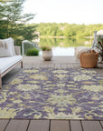 LOOMLAN Rugs Louis Purple Washable Indoor-Outdoor Rug