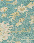 LOOMLAN Rugs Louis Teal Washable Indoor-Outdoor Rug
