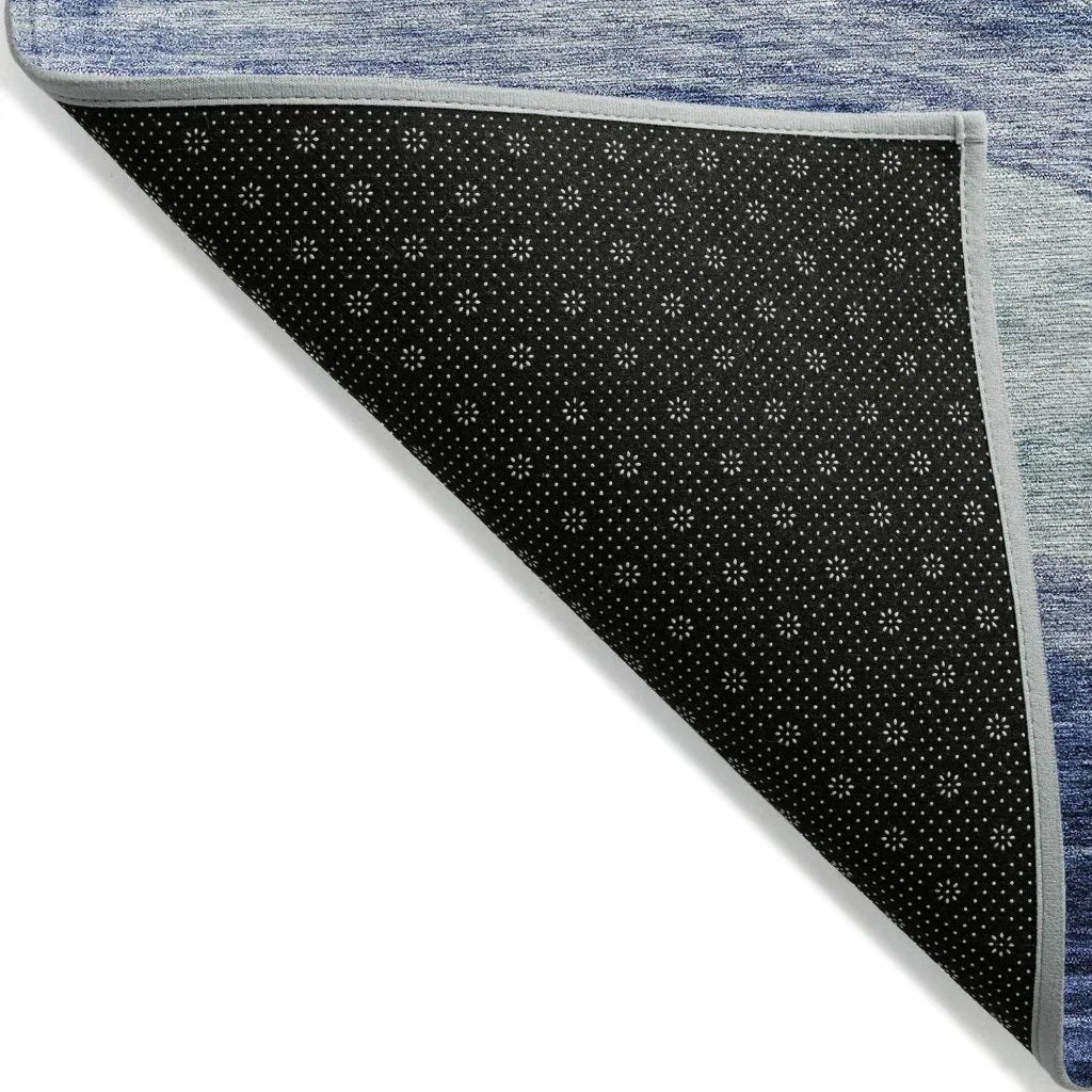 LOOMLAN Rugs Louisa Blue Washable Indoor-Outdoor Rug