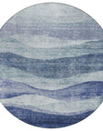 LOOMLAN Rugs Louisa Blue Washable Indoor-Outdoor Rug