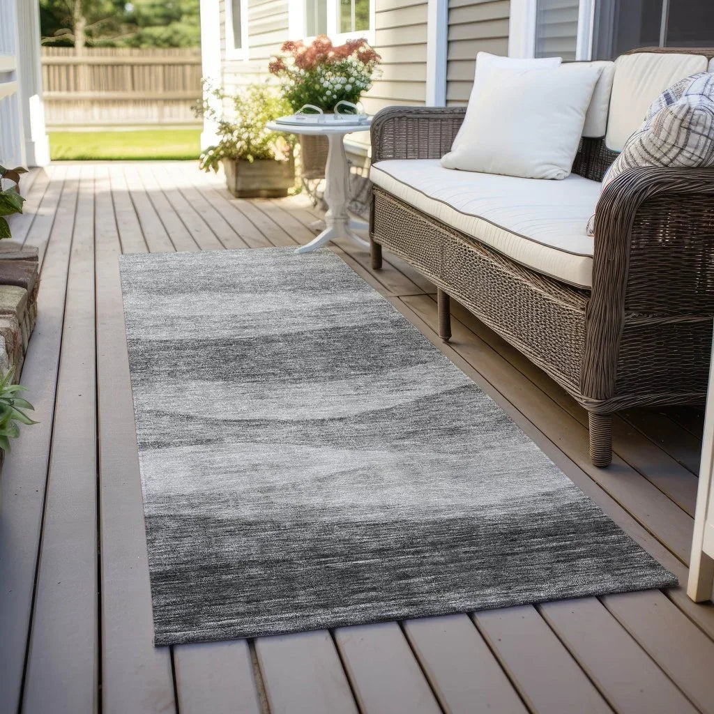 LOOMLAN Rugs Louisa Gray Washable Indoor-Outdoor Rug
